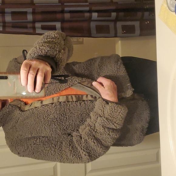 Alter'd State Womens Medium  Brown Wooly Jacket with mock collar - Picture 10 of 16